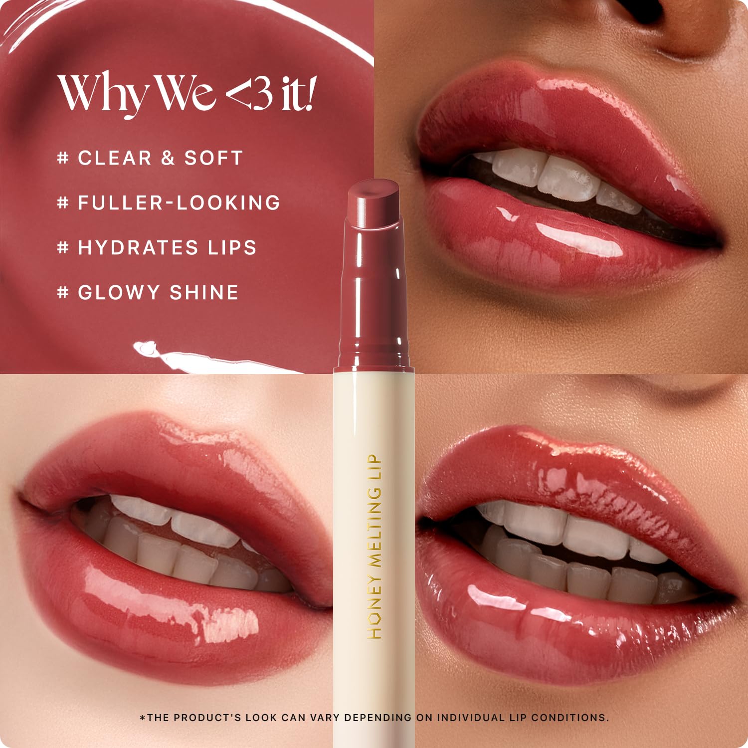 Nature Republic HONEY MELTING LIP (05 PLUM) SOFT LIP STICK, Hydrating Gloss, Moisturizing balms, Sheer tint, Shine & Glowy Finish, korean make up, Stocking Stuffers