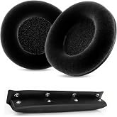DT770 PRO Replacement Ear Pads for Beyerdynamic MMX300 DT770 Cushions | for DT880, DT990, DT 880 PRO, DT 990 PRO,Custom One Pro Headphones Headband with Soft Velvet Covers -Black