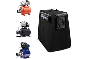 Rileytee Shallow Well Pump Cover for Automatic Water Booster Jet Pump,Outdoor 600D Heavy Duty Waterproof Anti-UV Shallow Jet Water Well Pump Cover