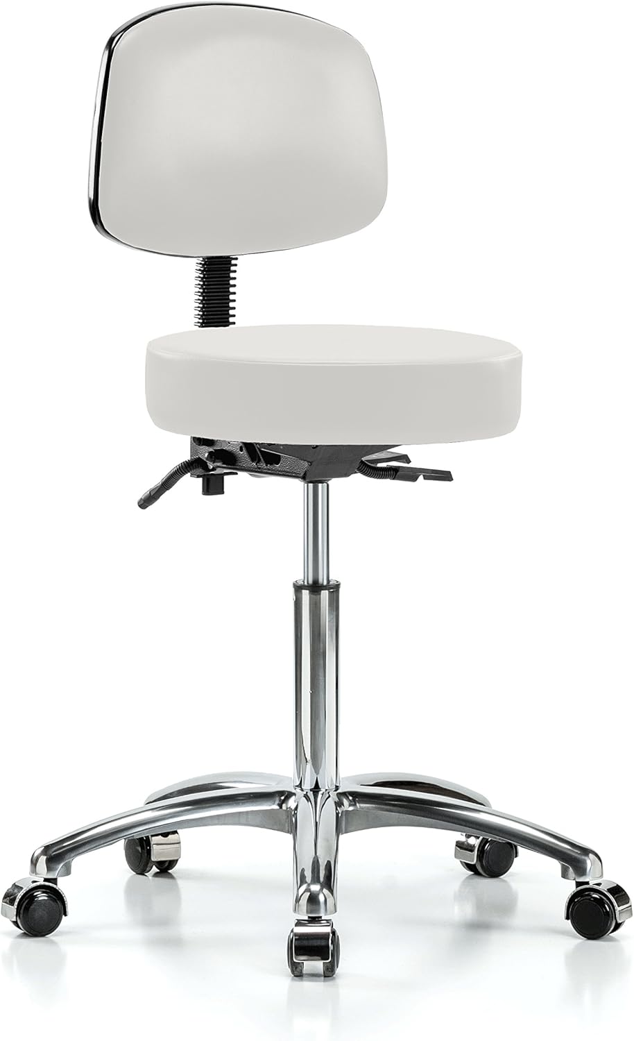 Perch Chrome Walter Rolling Height Adjustable Doctor's