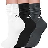 Elapse Space Cute Scrunch Slouch Crew Socks for Women