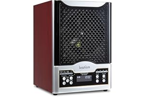 Ivation 5-in-1 HEPA Air Purifier & Ozone Generator W/Digital Display Timer and Remote, Ionizer & Deodorizer 3,700 Sq/Ft – HEPA, Carbon and Photocatalytic Filters, UV Light and Negative Ion Generator