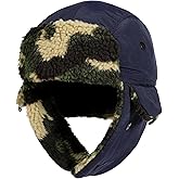 ACTLATI Kids Winter Trapper Hat for Boys Girls Snow Hats Toddler Waterproof Fleece Hunting Ski Hat with Earflap Age 1-8