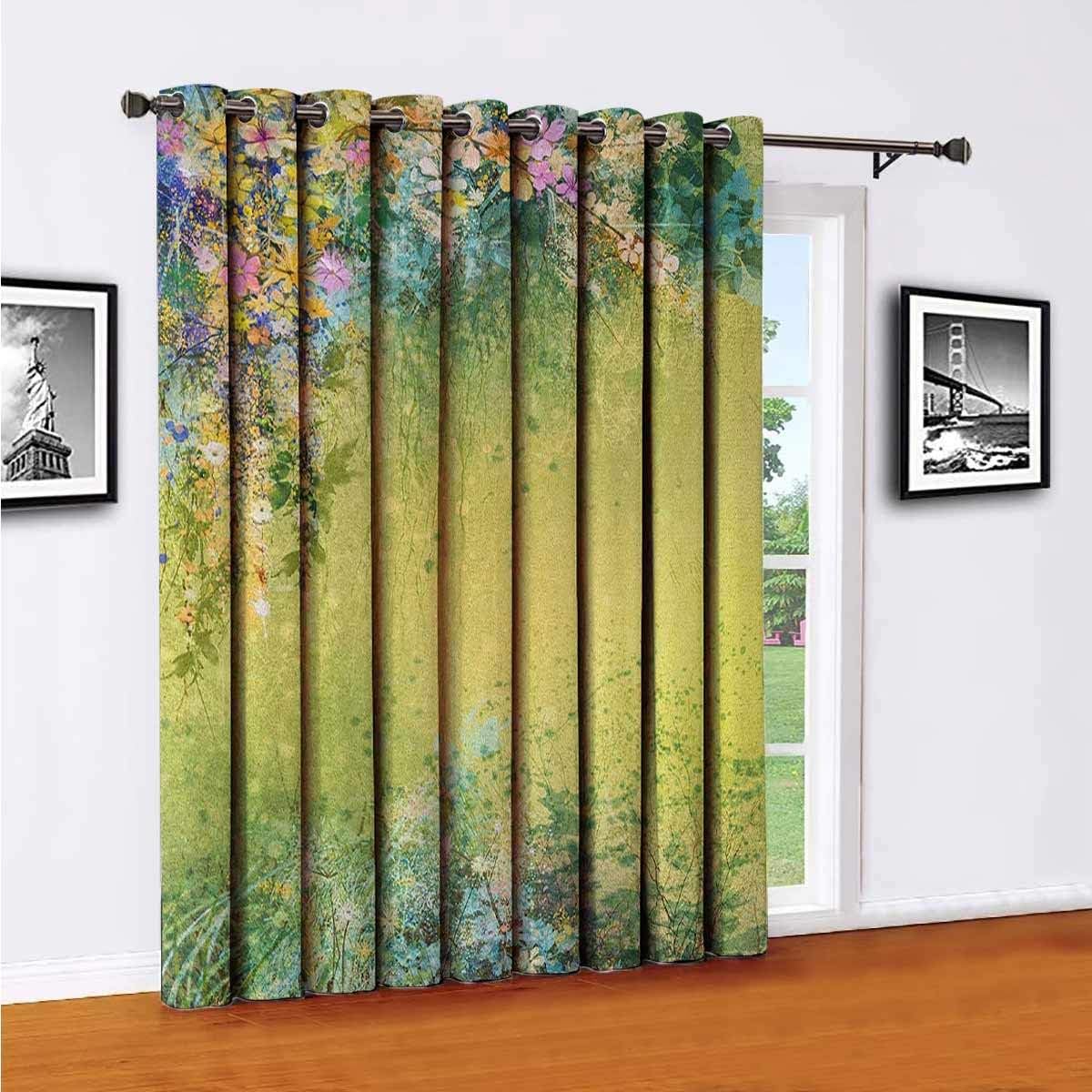 Cortina de pared para habitación de flores, follaje de primavera con