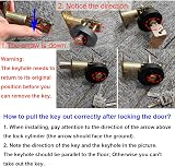 Qrity Single Cylinder Round Deadbolt Lock with Keys Modern Zinc Alloy view 5