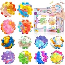 Lot De 2 Balles Anti-stress Pour Enfants - Vert Et Rose, Texture Souple, Pour école, Bureau Ou Maison (jouet Sensoriel)