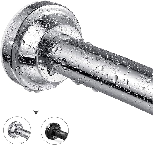 Amazon Com Habilife Shower Curtain Rods 26 41 Inches Never Rust