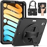 SEYMAC iPad Mini 6 Case 2021 Mini 6th Generation Case, Shockproof Protective Mini 6 Kids Case with Pencil Holder Screen Prote