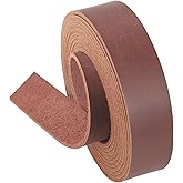 Picheng Leather Strap Brown 1 Inch Wide 100 Inches Long Strip, 2.2mm Thick Soft Straps for Crafts, Belt Strips, Hobby Workshop