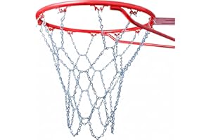 Cannon Sports Heavy Duty Chain Basketball Net – Rust Proof, All Weather Metal Net Replacement - Official Standard 12-Loop Met