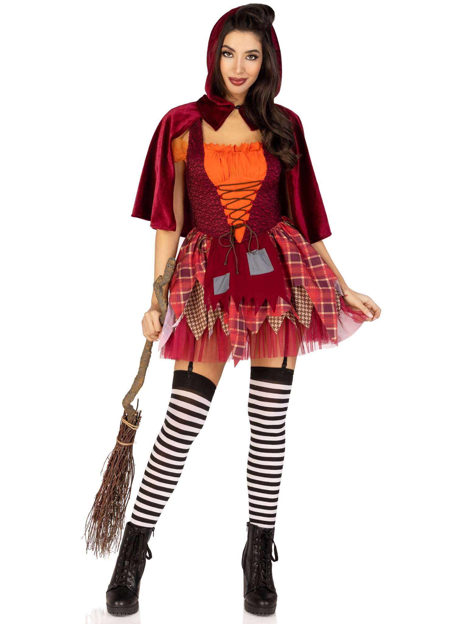Leg Avenue 87175 10101 2 Pc Salem Sweetie Witch Costume With Cape, Women, Multicolour, S