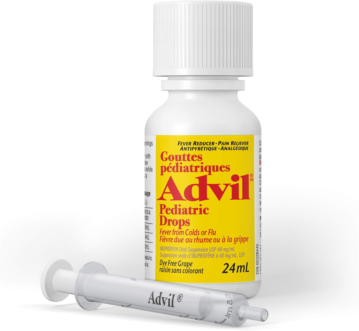 Children S Advil Pediatric Drops 24 Ml Grape Flavour For Infants Dye Free Temporary Fever Reducer Pain Reliever Amazon Ca Health Personal Care