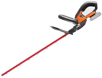 WORX WG260E.9 Akku Heckenschere 20V – Elektro Heckenschere mit Dual Schnittklingen für gleichmäßige Schnitte – Inkl. Schutzkö