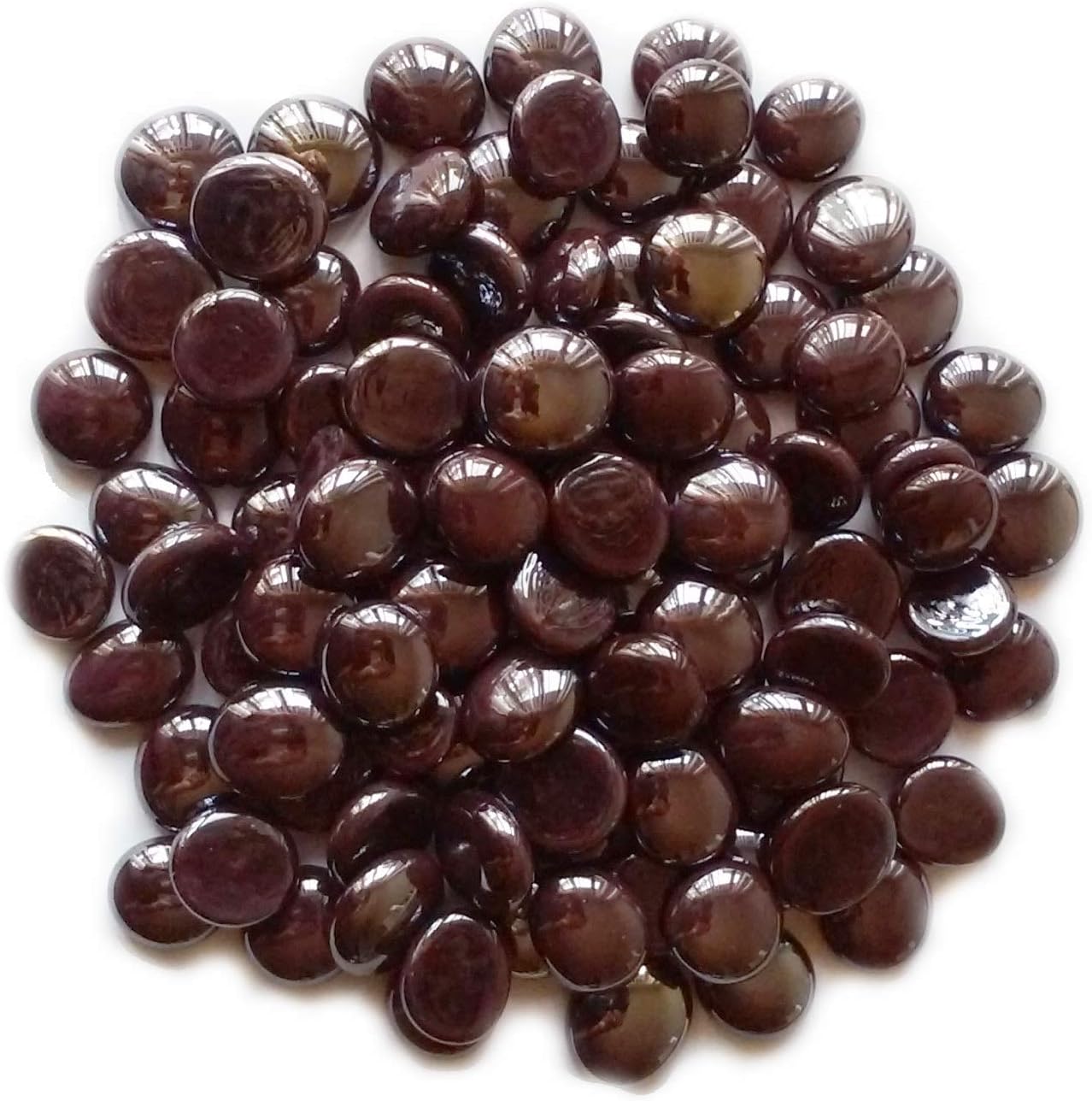 Creative Stuff Glass - Vase Fillers - Glass Gems (5 LB, Opal Brown Irid Medium)