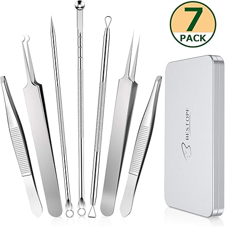 Amazon Bestope 毛抜き 7本セット 角栓取り ケース付き ピンセット コメドプッシャー ニキビ針 ステンレス製 Bestope 毛抜き 通販