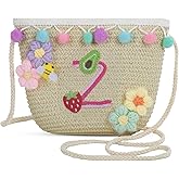 Letter Small Woven Straw Summer Beach Tote Bag for Women 2025,Woven Straw Beach Purse Shoulder Crossbody Bag for Women 2025