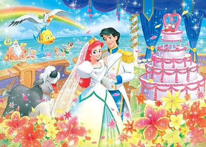 Amazon.com: 500 piezas de rompecabezas Disney La Sirenita, Ariel 'S boda real (13.8 x 19.3 inch): Toys \u0026 Games