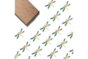 CRASPIRE Dragonfly Wooden Rubber Stamp 3/5 Inch Pattern Mini Small Wood Stamps Reusable Vintage Print for DIY Craft Card Scrapbooking Journaling Albums Card Making Planner Envelope Photo