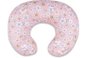 LLCJYYCY Nursing Pillow Cover – Soft Breathable Cotton, Fits Standard Breastfeeding Pillows, Washable & Hypoallergenic for Newborn Baby Girls & Boys,Cover Only (1 Pcs)