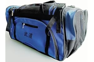 Kraiovim [GTE Zone] Taekwondo, Martial Arts, MMA, Karate, Sparring Gear Equipment Bags (13"x27"x14" (Blue w/Mesh Top & Side), 125F)