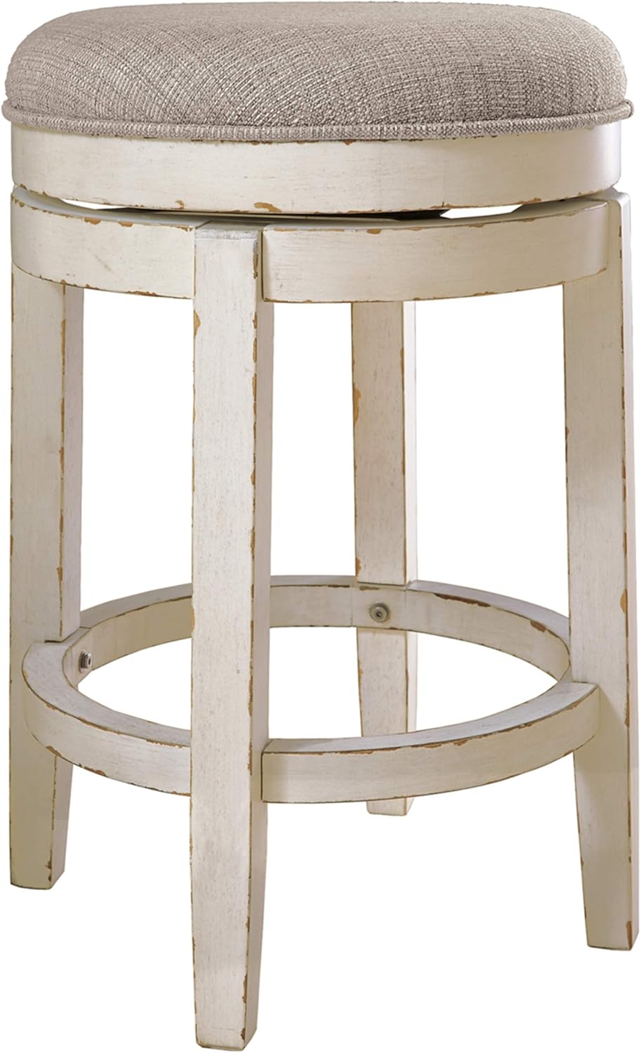 valebeck counter stools on Amazon Com Signature Design By Ashley Realyn Counter Height Bar Stool Chipped White Furniture Decor