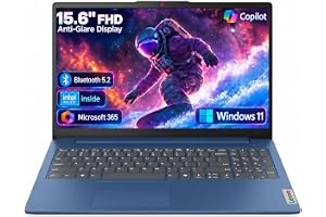Lenovo Business 15.6" FHD Laptop, Intel Processor, 8GB DDR5, 128GB Storage | 1TB Cloud Storage, Office 365, Copilot AI, WiFi