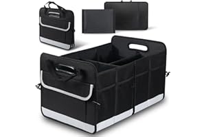 AOPHY Car Trunk Organizer, 72L Large Capacity Waterproof Auto Storage with Non-Slip Bottom Strips, Collapsible Cargo Organizer for Suv, Truck, Sedan, Portable Car Accessories for Women Men