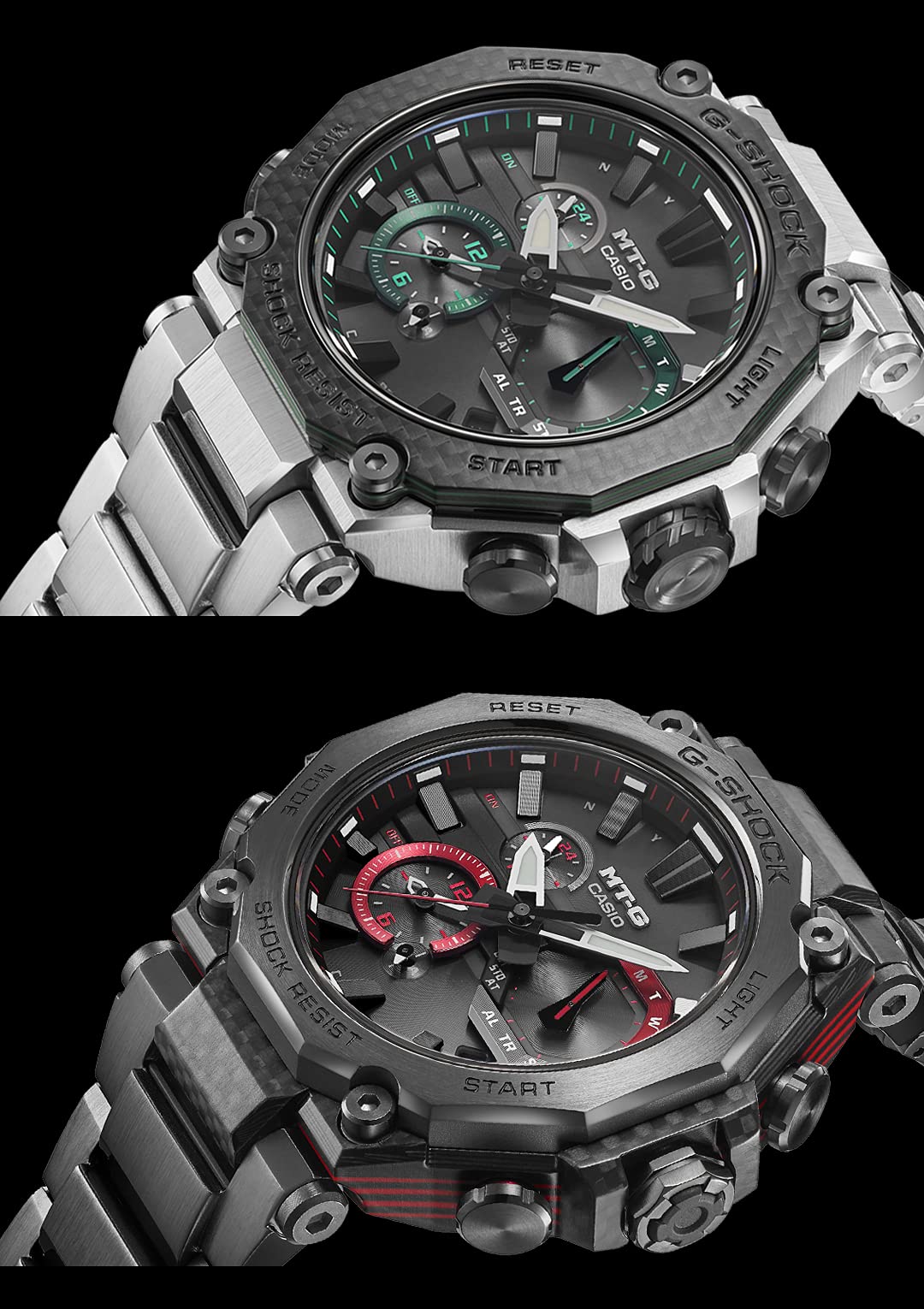 G-SHOCK(ジーショック) Casio MTG-B2000 Layer Composite Band Wristwatch, Black, Layer Composite Band