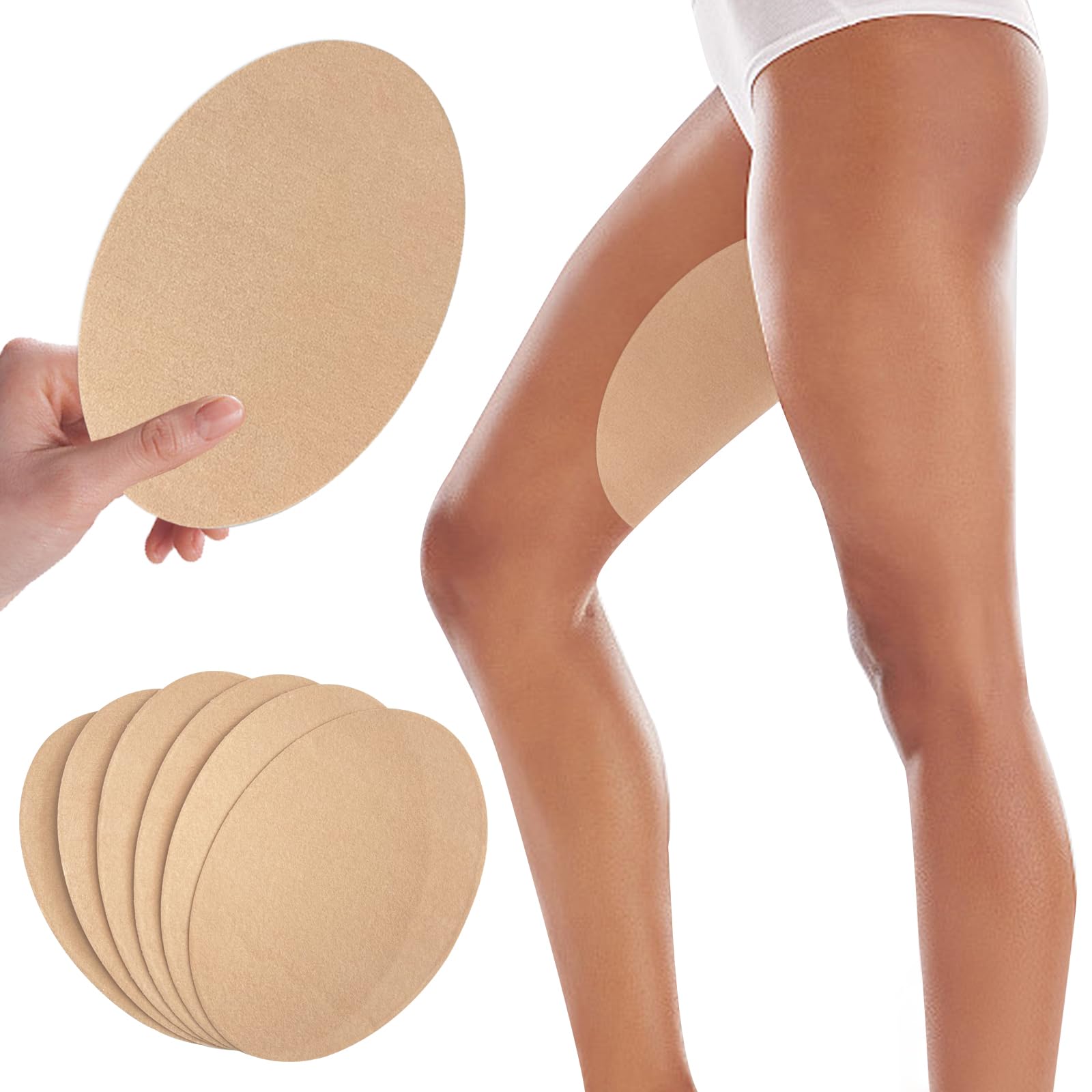 WOLAIYE Anti Chafing Friction Tape Patches, Chafe Protection Skin Tape,Thigh Inner Rub Patch,Women Body Breathable Sticker Pads-10Pcs