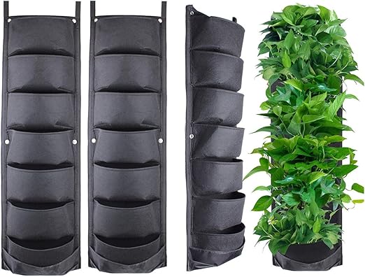 Mioke Bolsas Para Plantas 7 Bolsillos 2pack Colgante Jardin