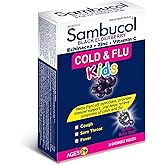 Sambucol Black Elderberry Cold & Flu Kids | Relieves Cold & Flu Symptoms | Immune Support & Antioxidant | Gluten Free | 24 Ch