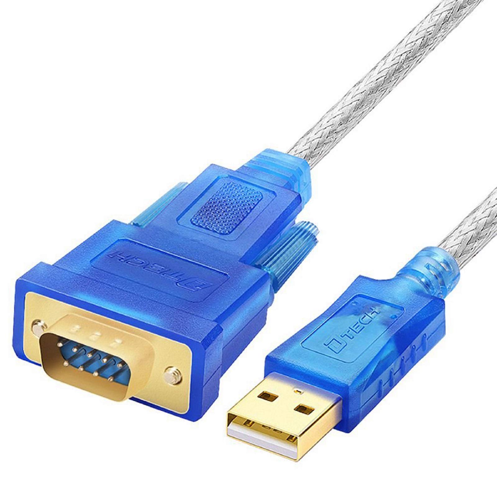 Pzsmocn: 3M USB 2.0 to RS232 Male DB9 Adapter Cable(blue), Built-in Signal Indicator, with CD/FTDI Chipset, Plug and Play, Support 98/ME/2000/2003/2008/Andoid/XP/win7 8 8.1 10/Mac OS/Linux.