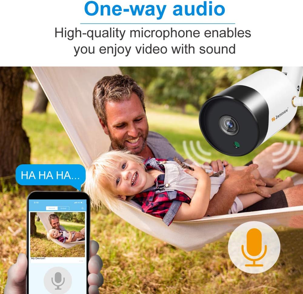 Jennov Wireless CCTV Camera Systems, 4CH Wireless Home Security System