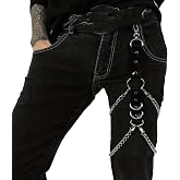 HYIJCSUC Men Punk Leather Thigh Harness Black Rave Waist Belts Leg Garter Belts Body Chain Men Restraints Leg Harness Adjustable Waist Chain Belt Belly Chains Rave Nightclub Party Body Accessories