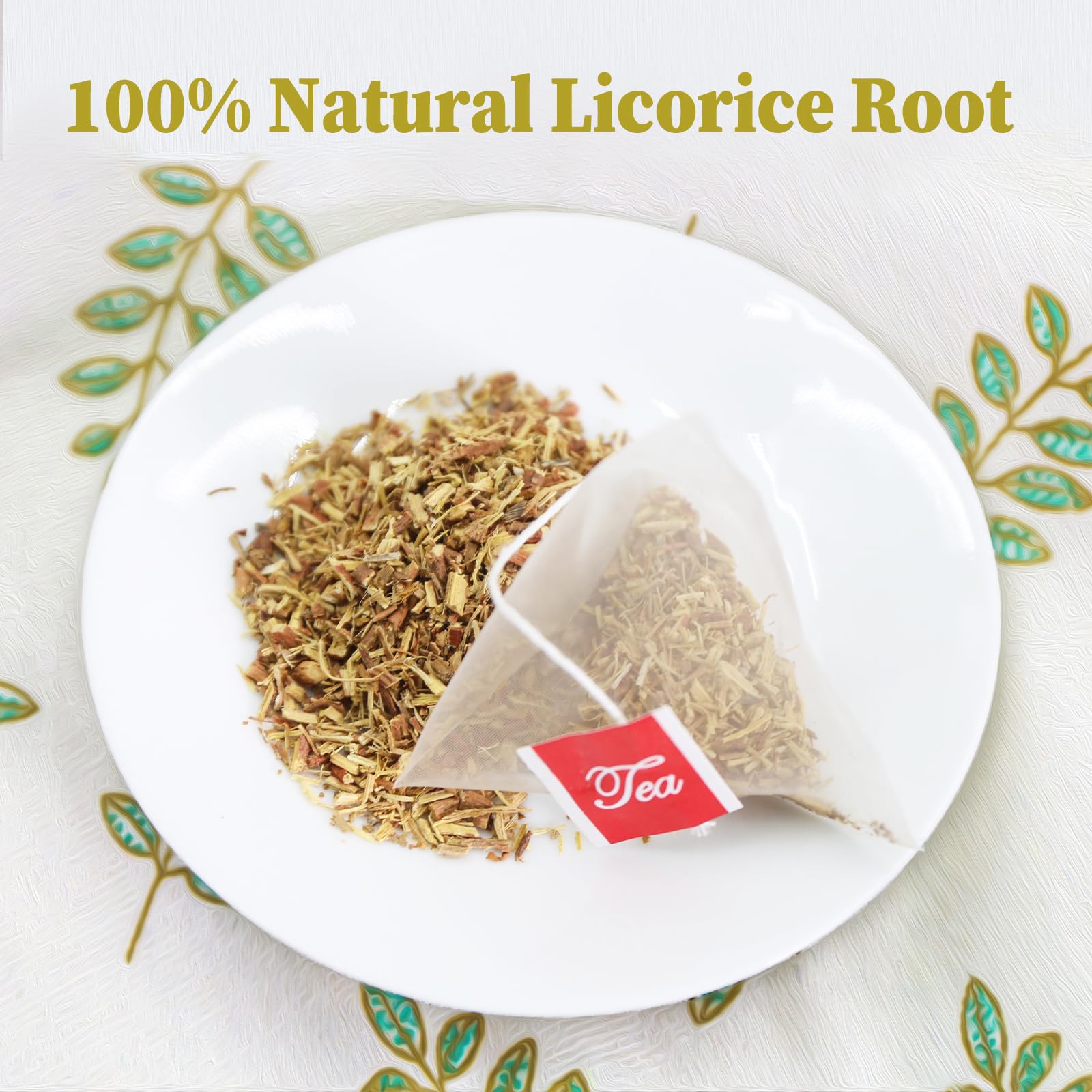 FullChea Licorice Root Tea Bag, 40 Teabags, 2g/bag - Premium | Non-GMO | Naturally Caffeine-free Herbal Tea | Aid in Digestion & Promote Respiratory Health