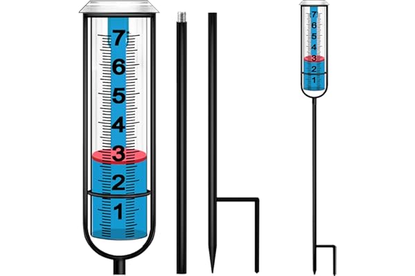 JMBay Rain Gauge Outdoor, Accurate rain gauges Outdoors Best Rated, Tall rain Gauge for Yard with Stake, Decorative rain Meas