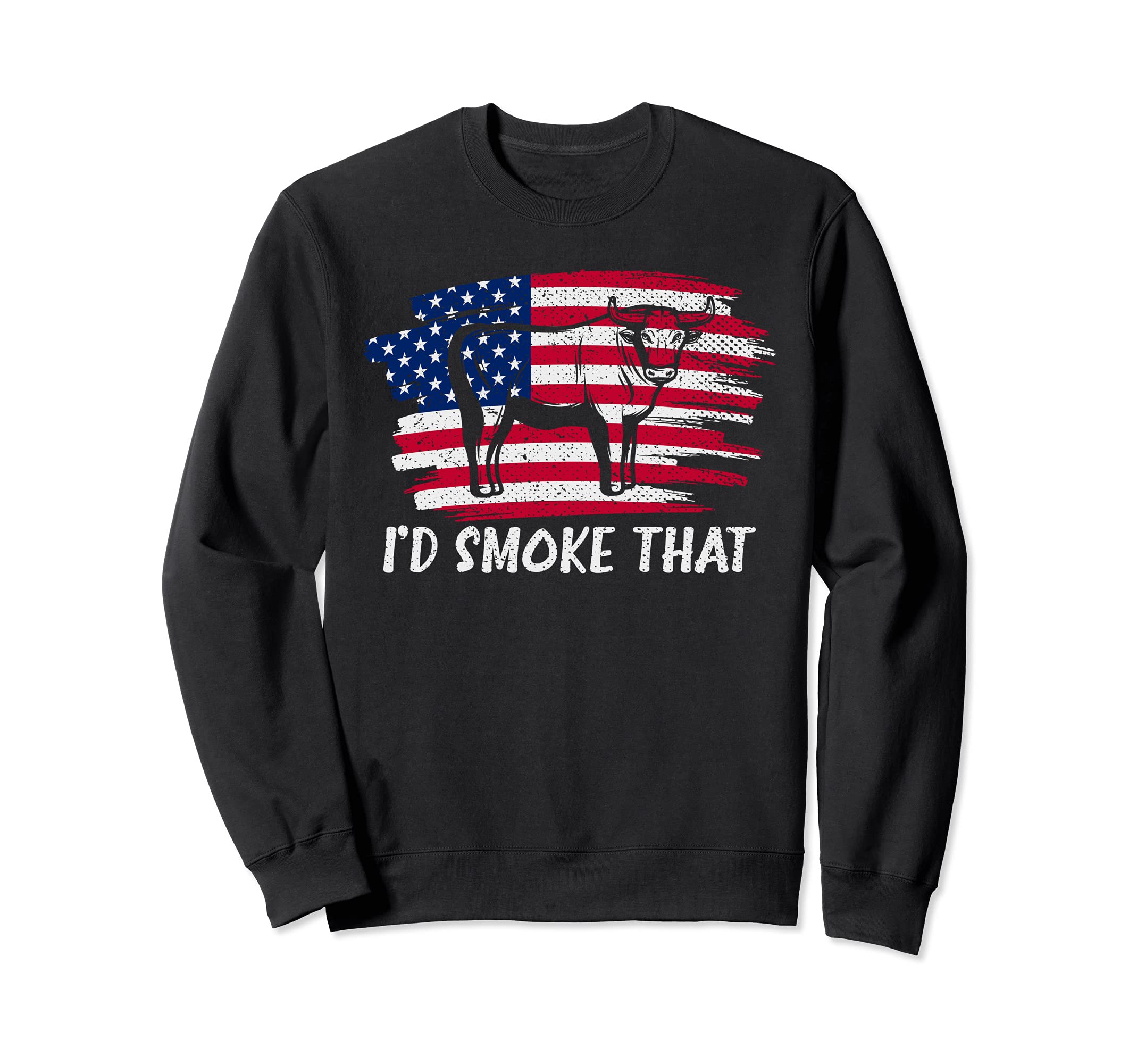 American Pride BBQ Chef Smoked Meat USA Flag Steak Barbecue Sweatshirt