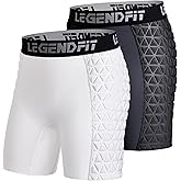 Legendfit Women Softball Padded Shorts Compression Sliding Underwear for Baseball Football Lacrosse Cricket - 2 Pack