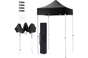 AMERICAN PHOENIX Canopy Tent 5x5 Pop Up Portable Tent Commercial Outdoor Beach Instant Sun Shelter (Black)