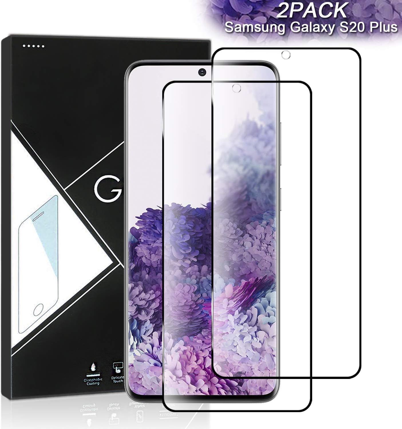 Galaxy S20 Plus Screen Protector by Penn, [2 Pack] [Bubble-Free] Full Coverage HD Anti-Scratch Screen Protector for Samsung Galaxy S20 Plus