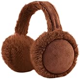 Zsedrut Winter Women Earmuff Foldable Ear Warmer Fluffy Ear Cover Warm Outdoor