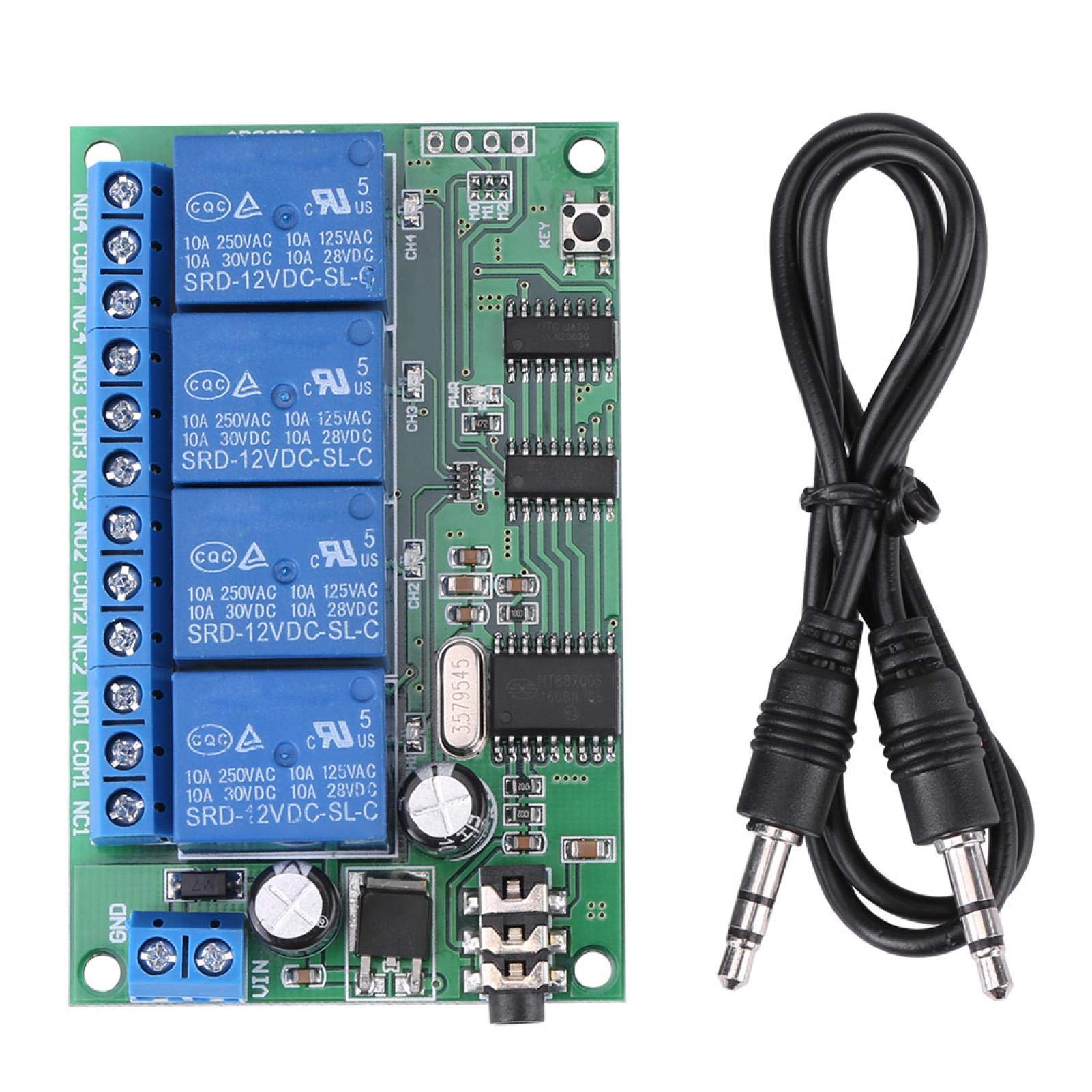 DTMF Tone Decoder Relay, DTMF Tone Decoder Relay, 12V 4 Channel DTMF Tone Decoder Relay Phone Remote Control PLC