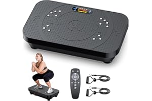 PBYRD Vibration Plate Exercise Machine -Full Body Shaker with Auto Mode, Acupressure Massage & Silicone Pedal, for Lymphatic Drainage, Weight Loss & Fat Burning, Home Fitness Equipment for Woman & Men