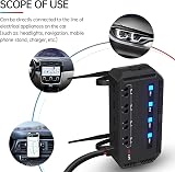 Tawveml 4 Way Fuse Block 12V Waterproof Relay Box with LED Indicator view 6