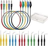 RUNCCI-YUN 20pcs Back Probe Kit with 5 Colors Probes Banana Plug Alligator Clip view 1