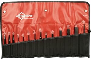 MAYHEW TOOLS Mayhew Pro 61044 Punch and Chisel Kit, 14-Piece,Black