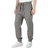 ITALYMORN Khaki Chino Joggers for Men Twill Stretch Casual Pants with Pockets