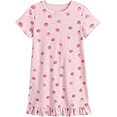 Little Hand Girls Nightdress Toddler Summer Nightie Dress Soft Cute Print Short Sleeve Sleep Dress for Kid Clothes 2-10 Years