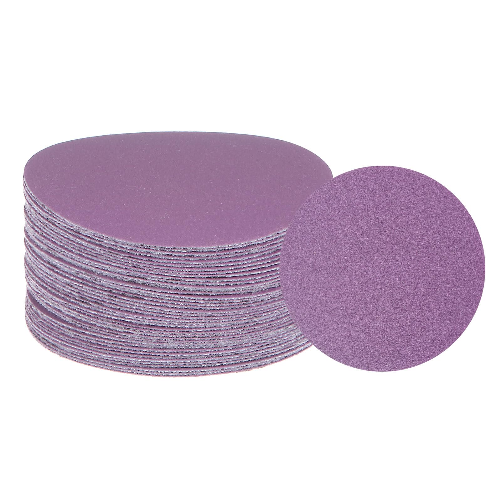 uxcell 40pcs 400 Grit Purple Sanding Discs 3 Inch Hook and Loop Aluminum Oxide Orbital Sanding Pads Paper Wet Dry Polish for Metal Woodworking Drywall