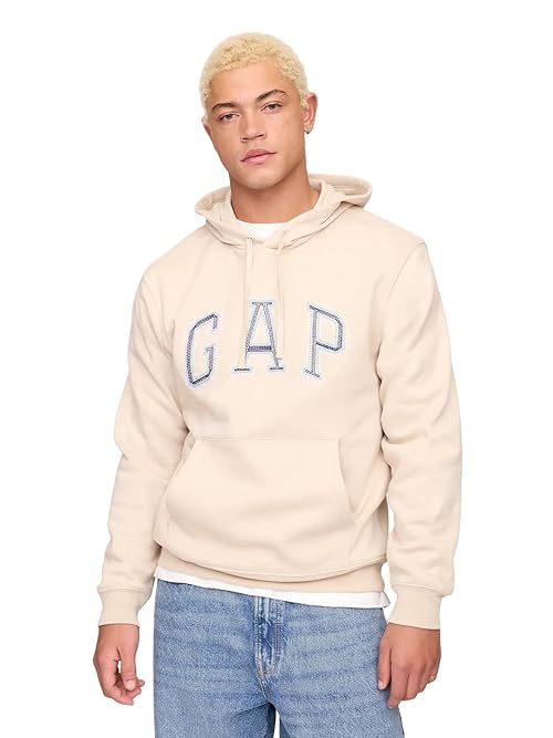 GAP mens Heritage Logo Pullover Hoodie Bedrock 291 XS